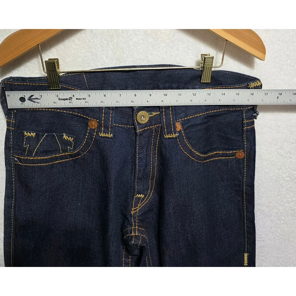 True Religion Bobby Super T Stitch‎ Dark Wash Denim Jeans Mens Size 32 Made USA
